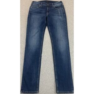Silver Jeans Mens Avery Slim Fit Jeans Blue Denim Y2K Outdoor Straight Leg 32x33